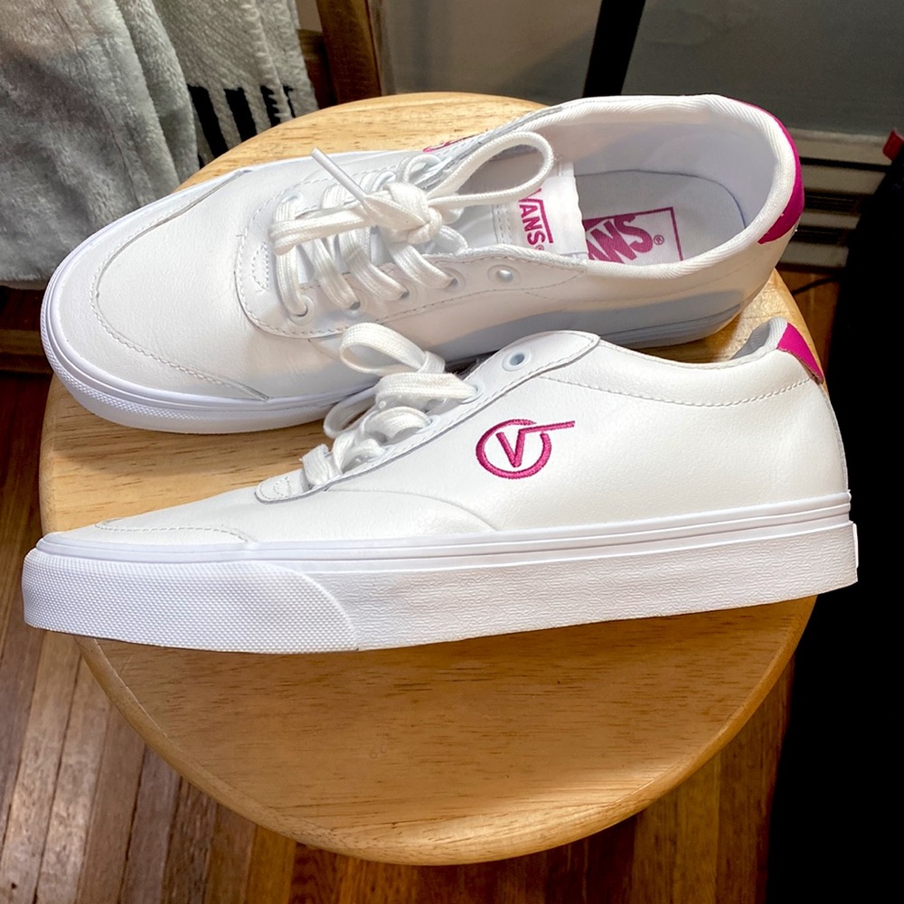 BEAUTIFUL pair of leather women’s Vans sneakers